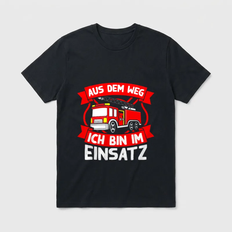 Aus Dem Weg Ich Feuerwehr & Polizei T-Shirt – Klassisches T-Shirt in Schwarz