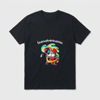 Feuerwehrfrau Feuerwehr Feuerwehrprinzessin Spruch T-Shirt – Klassisches T-Shirt in Schwarz
