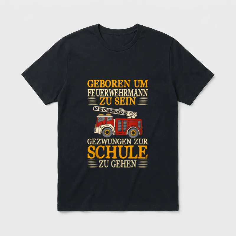 Geboren Um Feuerwehrmann Feuerwehr T-Shirt – Klassisches T-Shirt in Schwarz