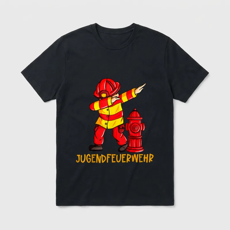 Jugendfeuerwehr Dabbing Feuerwehr Jungen T-Shirt – Klassisches T-Shirt in Schwarz