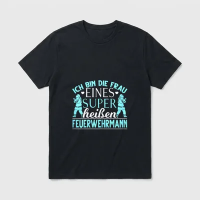 Frau eines Feuerwehrmanns lustiger T-Shirt – Klassisches T-Shirt in Schwarz