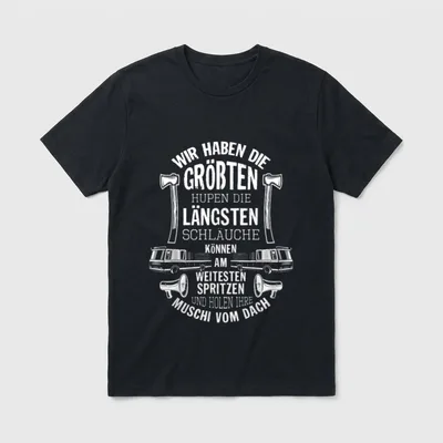 Feuerwehr Humor T-Shirt – Klassisches T-Shirt in Schwarz