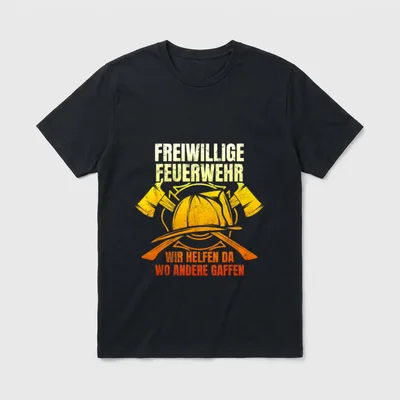 Cooler Feuerwehrmann Spruch Freiwillige Feuerwehr T-Shirt – Klassisches T-Shirt in Schwarz