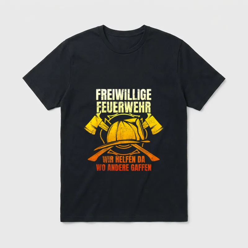 Cooler Feuerwehrmann Spruch Freiwillige Feuerwehr T-Shirt – Klassisches T-Shirt in Schwarz