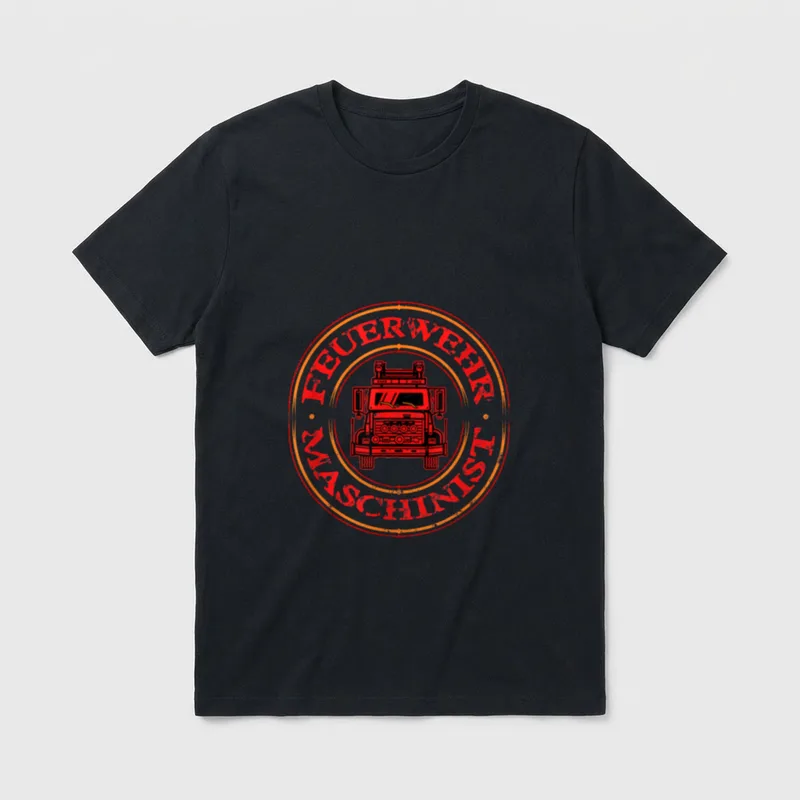 Feuerwehr Maschinist Feuerwehr Spruch T-Shirt – Klassisches T-Shirt in Schwarz