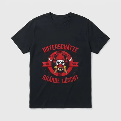 Feuerwehr Mann Spruch T-Shirt – Klassisches T-Shirt in Schwarz