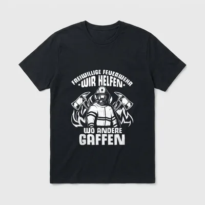 Freiwillige Feuerwehr Wir Helfen T-Shirt – Klassisches T-Shirt in Schwarz