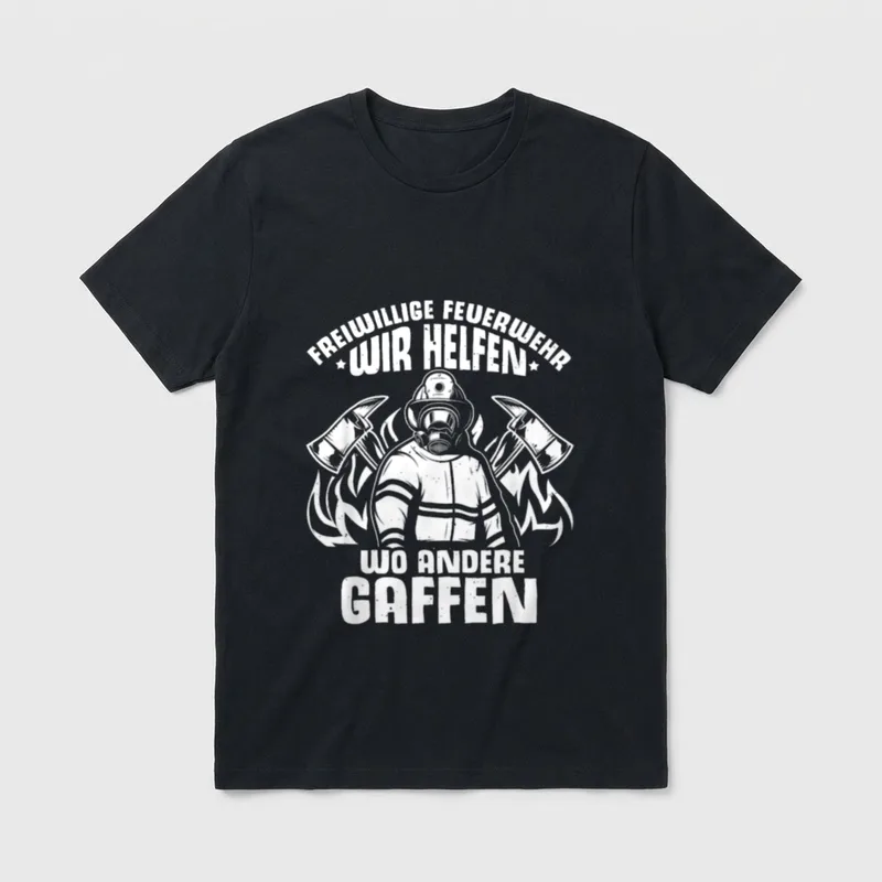 Freiwillige Feuerwehr Wir Helfen T-Shirt – Klassisches T-Shirt in Schwarz