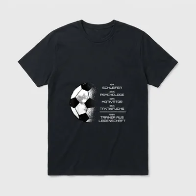 Fußball und Spielertrainer Sprüche T-Shirt – Klassisches T-Shirt in Schwarz
