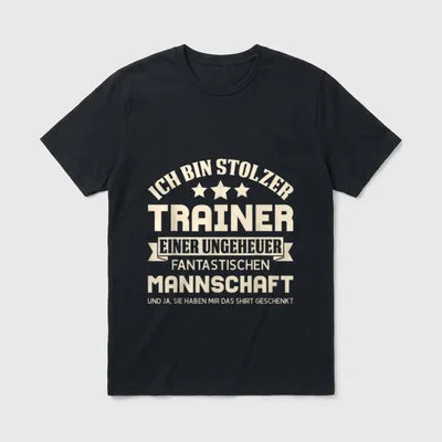 Trainer lustiger Spruch Fußballtrainer T-Shirt – Klassisches T-Shirt in Schwarz