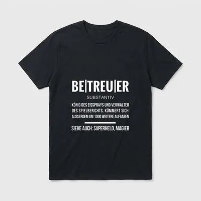 Lustige Fussball Betreuer Sprüche T-Shirt – Klassisches T-Shirt in Schwarz