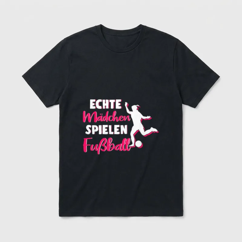 Fussball Lustig Fußball Frauenfußball T-Shirt – Klassisches T-Shirt in Schwarz