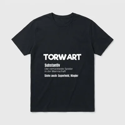 Lustiges Torwart Torwartin Torhüter T-Shirt – Klassisches T-Shirt in Schwarz