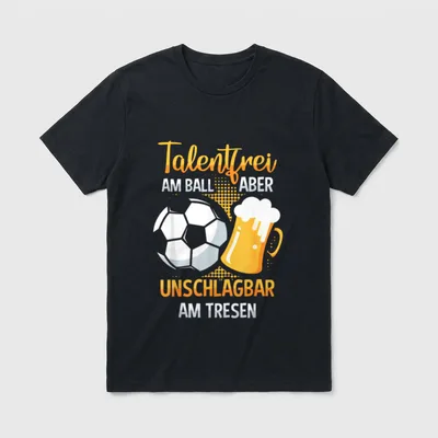 Talentfrei Fußball Unschlagbar Tresen T-Shirt – Klassisches T-Shirt in Schwarz
