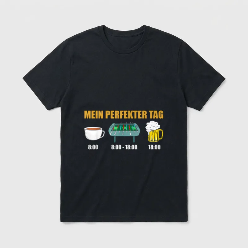 Tischfußball Tischkicker Bier Lustig T-Shirt – Klassisches T-Shirt in Schwarz