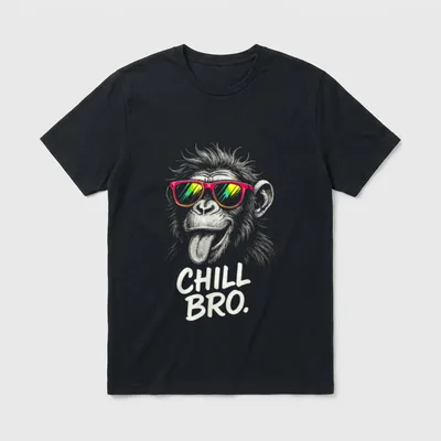 Chill Bro Cooler AFFE T-Shirt – Klassisches T-Shirt in Schwarz
