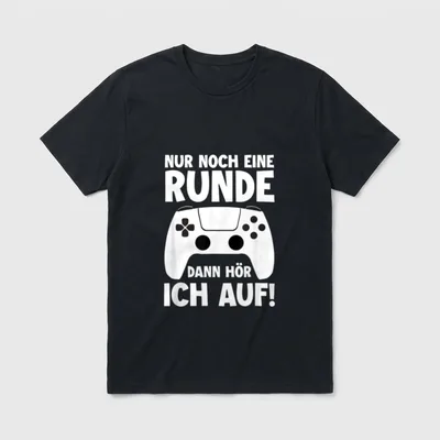 Nur Noch Eine Runde Gaming T-Shirt – Klassisches T-Shirt in Schwarz
