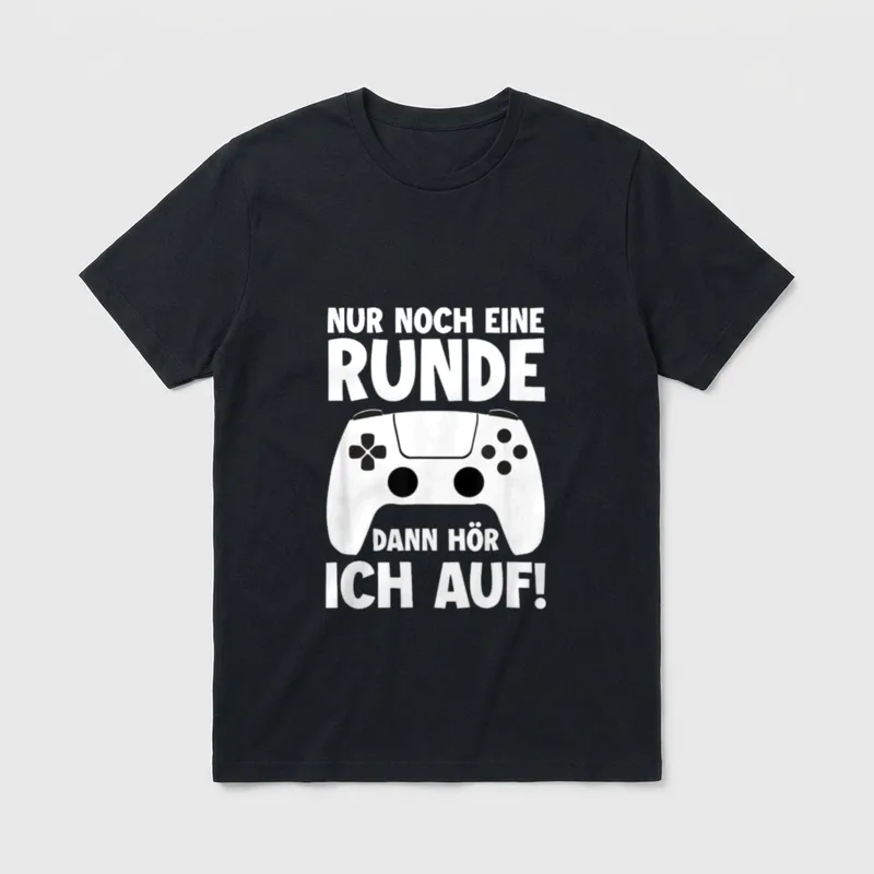 Nur Noch Eine Runde Gaming T-Shirt – Klassisches T-Shirt in Schwarz