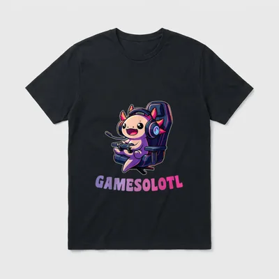 Gamesolotl lustiges Axolotl Wortspiel T-Shirt – Klassisches T-Shirt in Schwarz