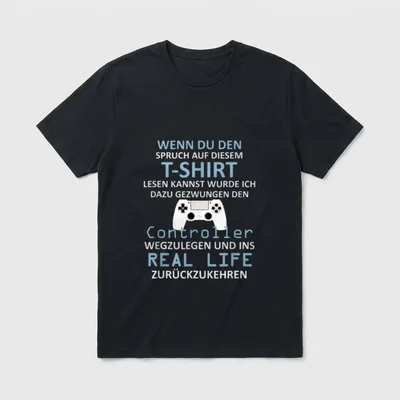 Gaming Spruch Gamer Controller T-Shirt – Klassisches T-Shirt in Schwarz