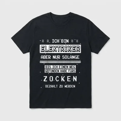 Zocken Gamer Zocker Lustige T-Shirt – Klassisches T-Shirt in Schwarz