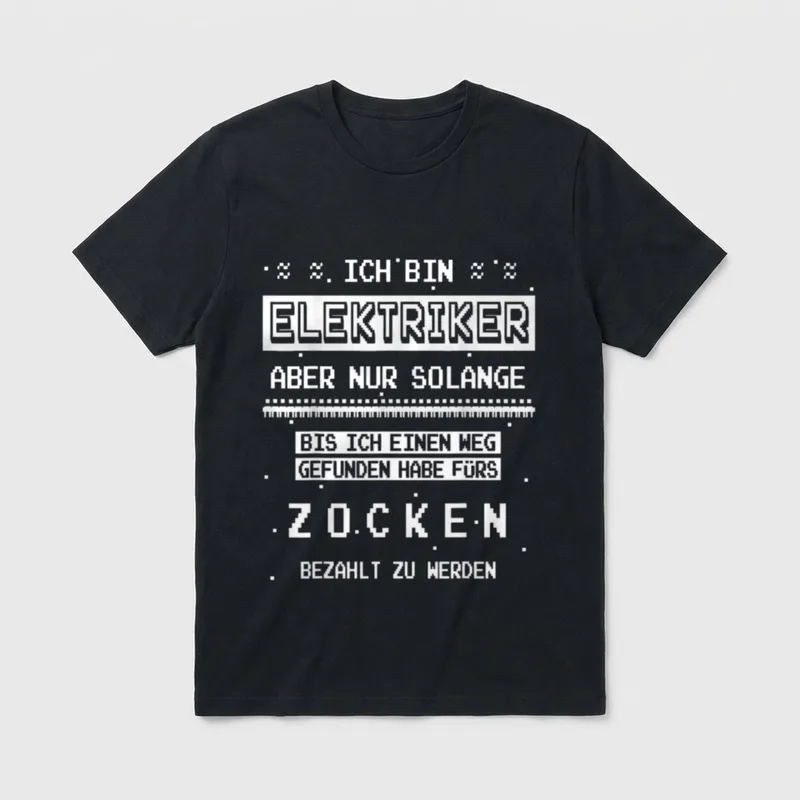 Zocken Gamer Zocker Lustige T-Shirt – Klassisches T-Shirt in Schwarz