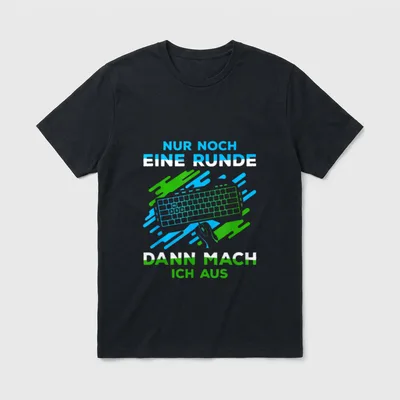 Nur noch eine Runde Lustiges T-Shirt – Klassisches T-Shirt in Schwarz