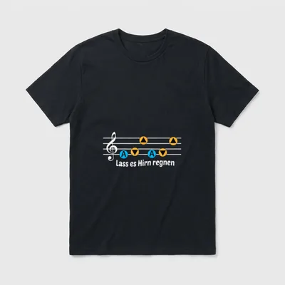 Lass es Hirn regnen T-Shirt – Klassisches T-Shirt in Schwarz