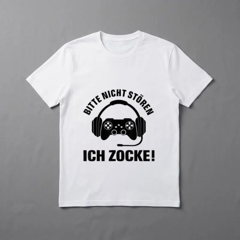 BITTE NICHT STÖREN ICH ZOCKE! T-Shirt – Klassisches T-Shirt in Schwarz