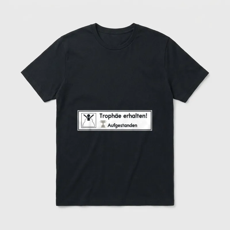 Lustiges Trophäe erhalten Zocker T-Shirt – Klassisches T-Shirt in Schwarz