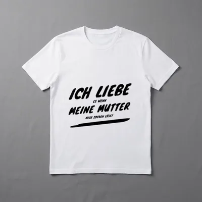Zocker Gamer Gaming Nerd T-Shirt – Spruch: Ich liebe es wenn meine Mutter mich zocken lässt – Klassisches T-Shirt in Schwarz