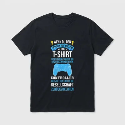 Gamer Zocker Games Pc Gaming T-Shirt – Klassisches T-Shirt in Schwarz