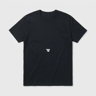 Gamer Spruch Kind Zocken T-Shirt – Weißes TB-Monogramm mit Blitzlinie auf dunklem Grund – Klassisches T-Shirt in Schwarz
