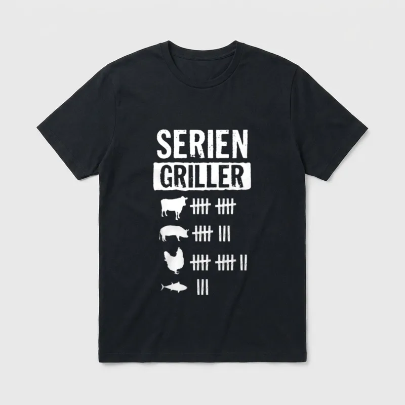 Seriengriller Grillfan BBQ Grillen T-Shirt – Klassisches T-Shirt in Schwarz