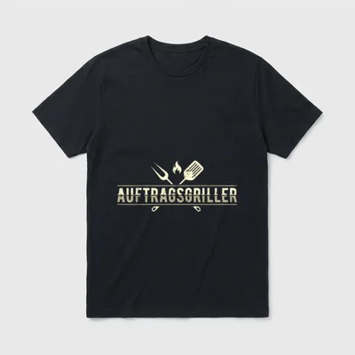 Auftragsgriller Lustiges BBQ Auftrags T-Shirt – Klassisches T-Shirt in Schwarz