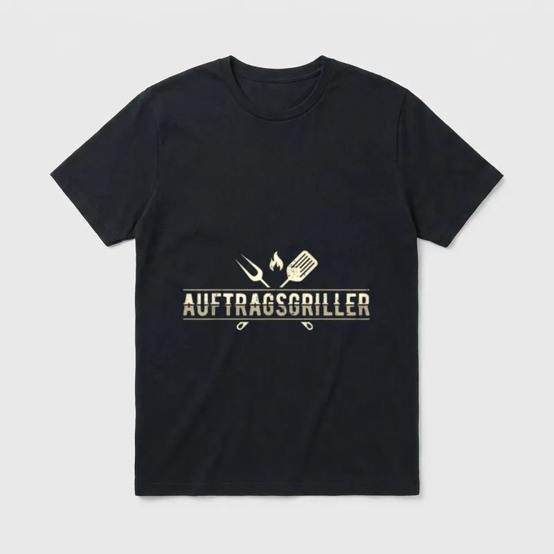 Auftragsgriller Lustiges BBQ Auftrags T-Shirt – Klassisches T-Shirt in Schwarz