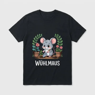 Wühlmaus Maus Garten Spruch T-Shirt – Klassisches T-Shirt in Schwarz