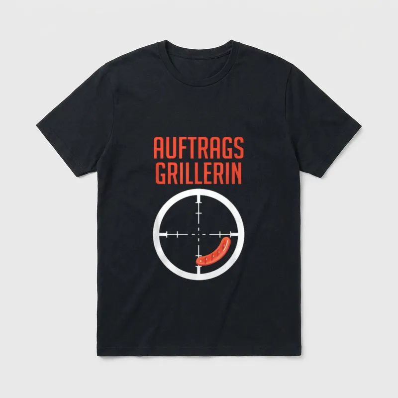 Auftragsgrillerin Grillmeisterin Lustiges Grill T-Shirt – Klassisches T-Shirt in Schwarz