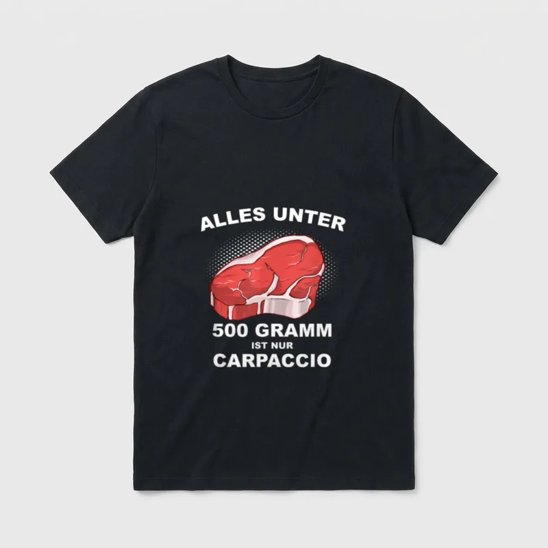 Grillen Carpaccio Fleisch Griller T-Shirt – Klassisches T-Shirt in Schwarz