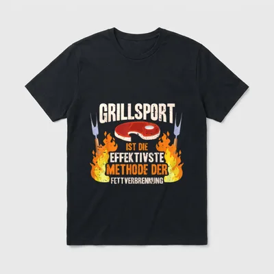 Grillsport Fettverbrennung Griller BBQ T-Shirt – Klassisches T-Shirt in Schwarz
