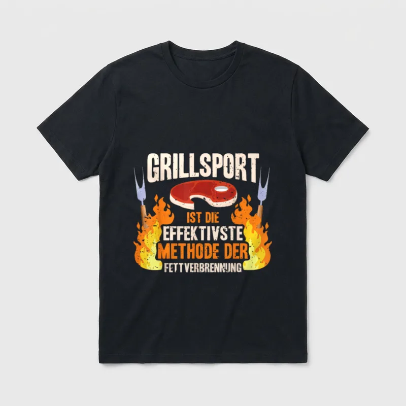 Grillsport Fettverbrennung Griller BBQ T-Shirt – Klassisches T-Shirt in Schwarz
