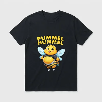 Pummel Hummel lustige Bienen T-Shirt – Klassisches T-Shirt in Schwarz