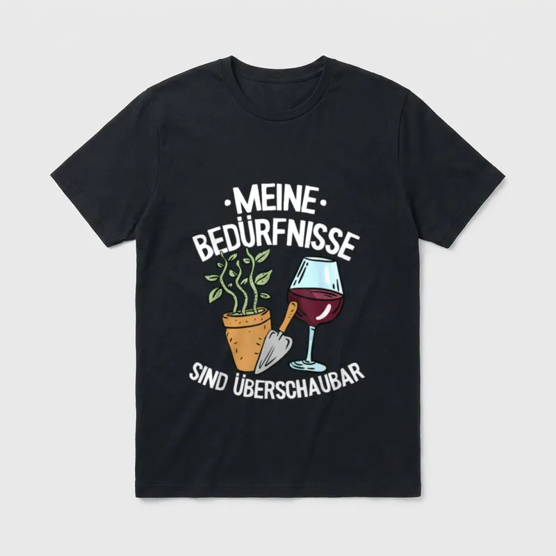 Weintrinker Hobbygärtner Garten Wein T-Shirt – Klassisches T-Shirt in Schwarz