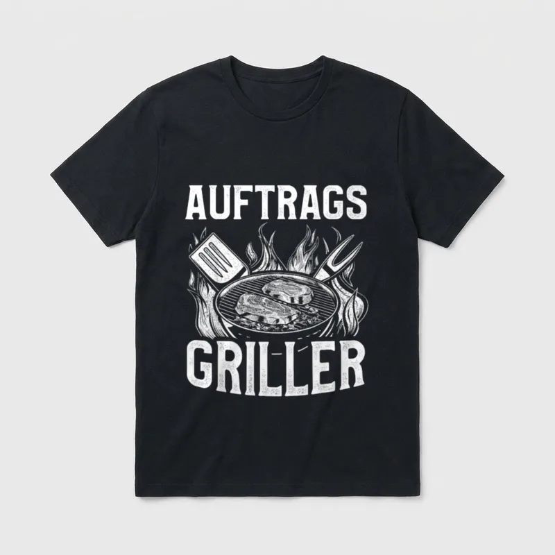 Lustiges Grill BBQ Auftragsgriller T-Shirt – Klassisches T-Shirt in Schwarz