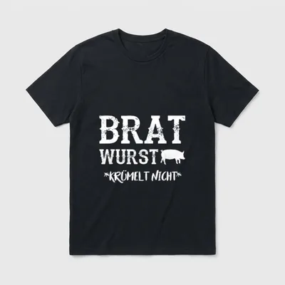 BBQ Grillen Lustiger Bratwurst T-Shirt – Klassisches T-Shirt in Schwarz