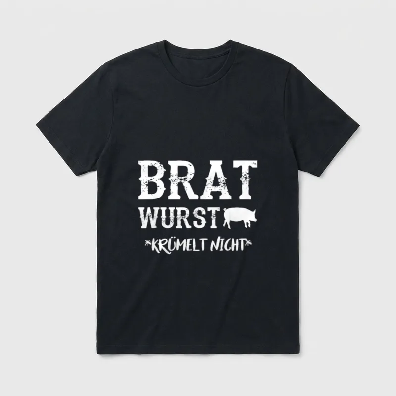 BBQ Grillen Lustiger Bratwurst T-Shirt – Klassisches T-Shirt in Schwarz