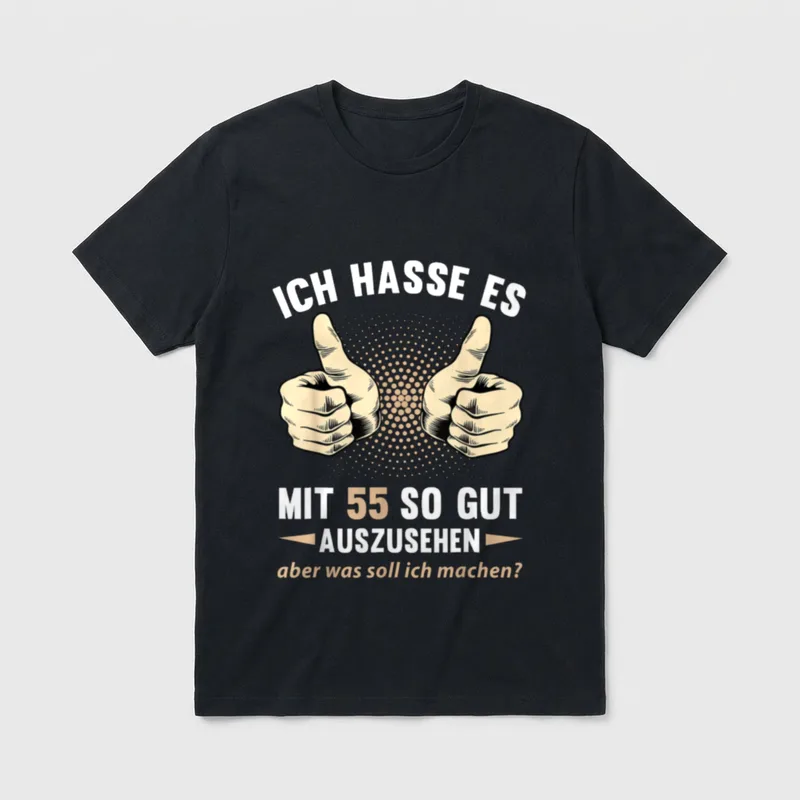 55. Geburtstag Mann Frau T-Shirt – Klassisches T-Shirt in Schwarz