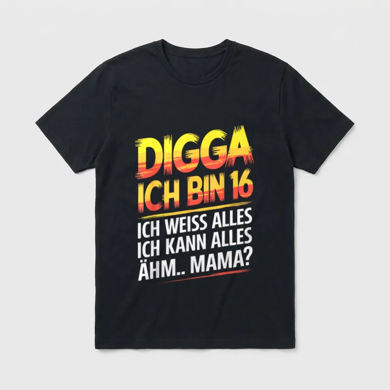 Mama ich kann alles T-Shirt – Klassisches T-Shirt in Schwarz