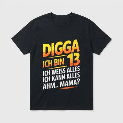 Teenager Humor T-Shirt – Klassisches T-Shirt in Schwarz