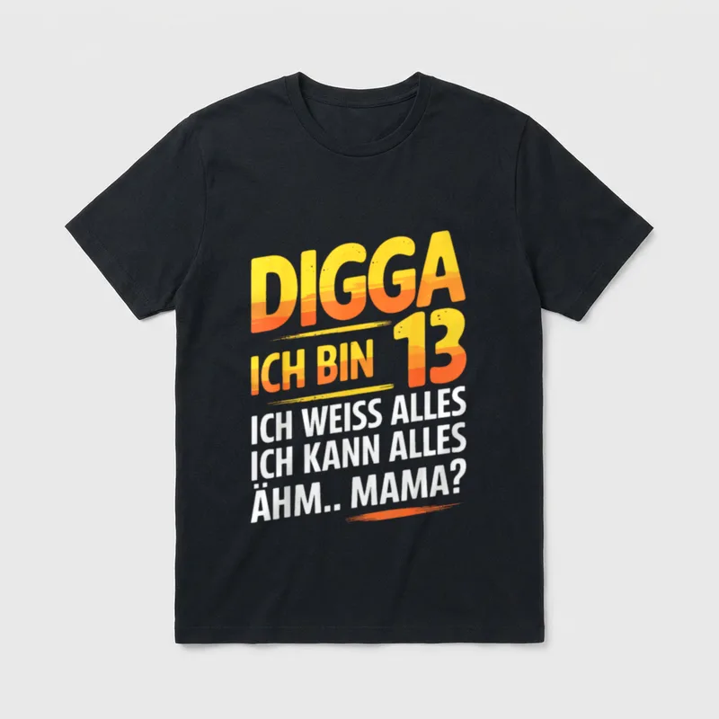Teenager Humor T-Shirt – Klassisches T-Shirt in Schwarz